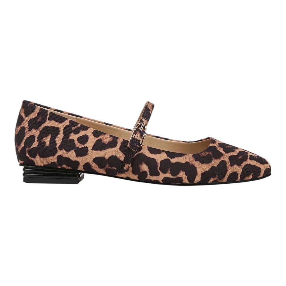 Franco Sarto Women's Tinsley Square Toe Mary Jane Flats Leopard Size 9 - Picture 2 of 5